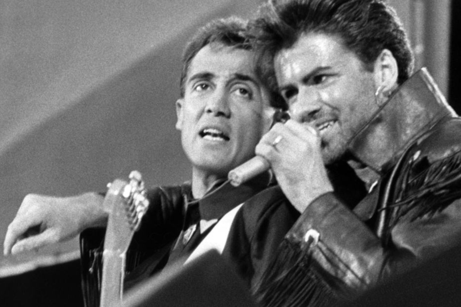 Das britische Pop-Duo Wham! - Andrew Ridgeley (l) und George Michael.