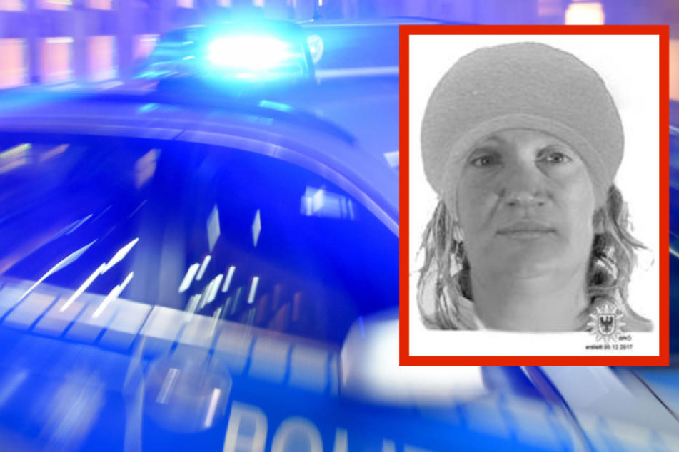 Mit diesem Phantombild fahndet die Polizei nach der Gesuchten. (Bildmontage)