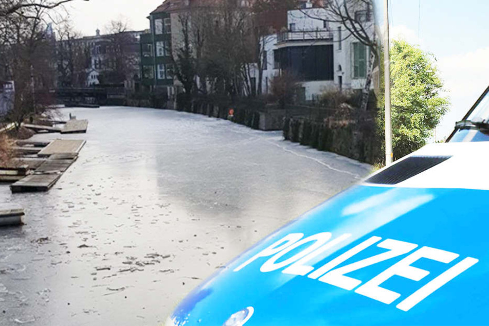 Auf dem Karl-Heine-Kanal ist am Donnerstagmittag ein Mädchen ins Eis eingebrochen.