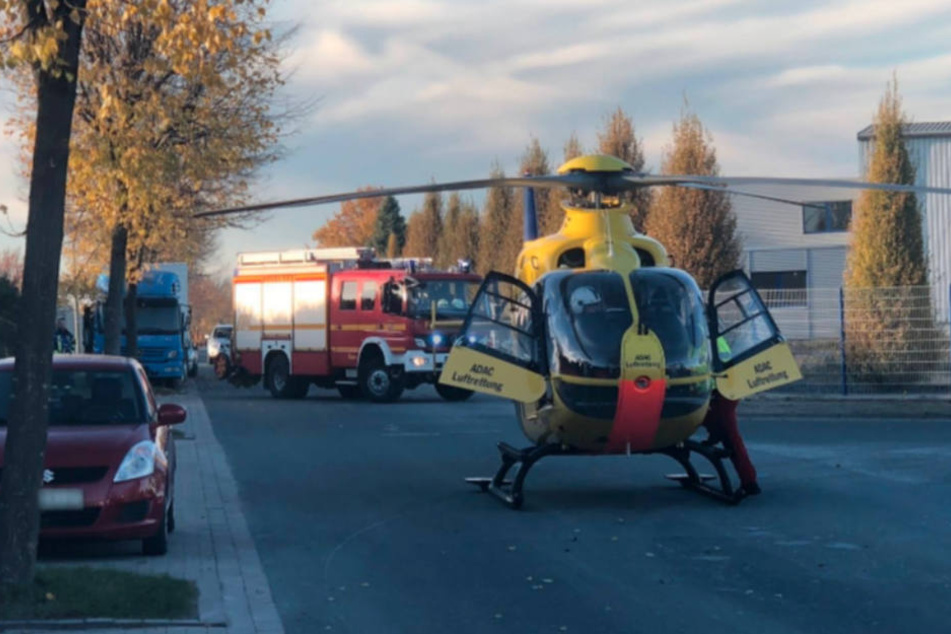 Mit einem Hubschrauber wurde der lebensgefährlich verletzte Mann in eine Klink geflogen.