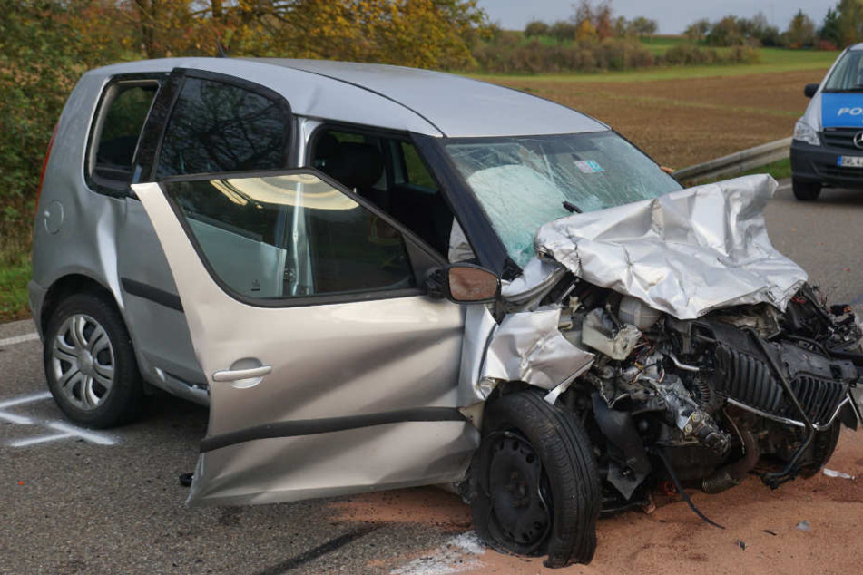Auch der Skoda, der in dem Unfall verwickelt war