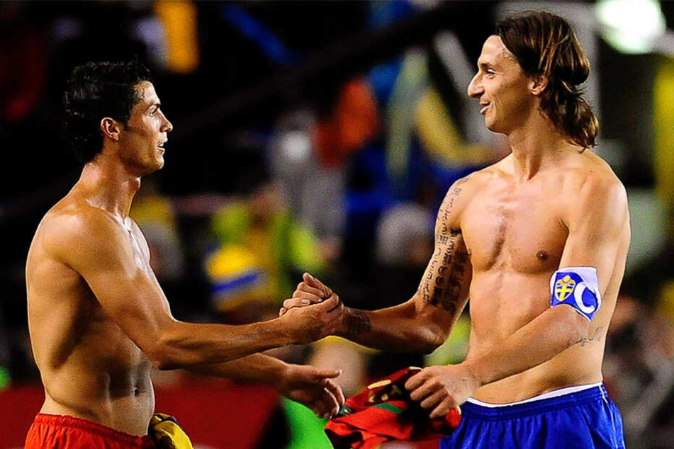 Werden vermutlich nicht mehr die besten Freunde: Zlatan Ibrahimovic (r.) und Cristiano Ronaldo