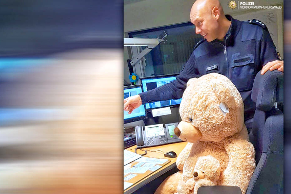 Dieses putzige Bild teilte die Polizei Vorpommern-Greifswald via Facebook.