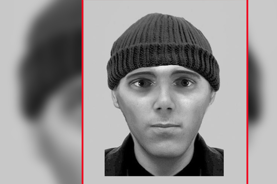 Mit diesem Phantombild fahndet die Polizei nun nach dem bewaffneten Räuber.