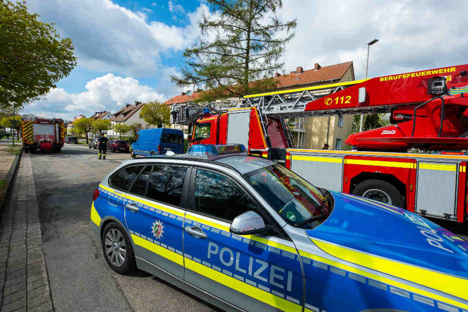 Die Feuerwehr Bielefeld rückte mit einem Großaufgebot an.
