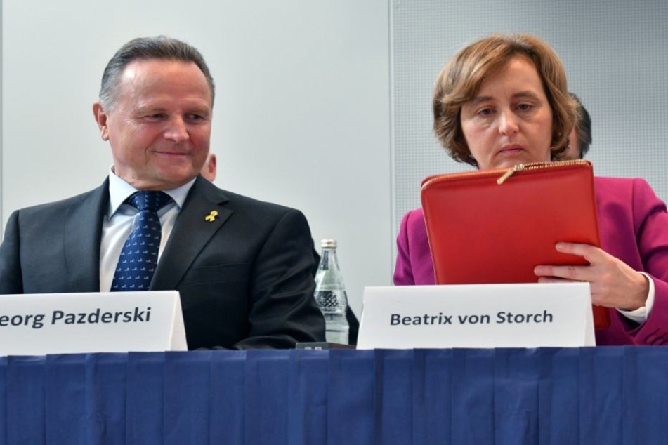 Beatrix von Storch und Georg Pazderski auf dem AfD-Landesparteitag in Berlin.