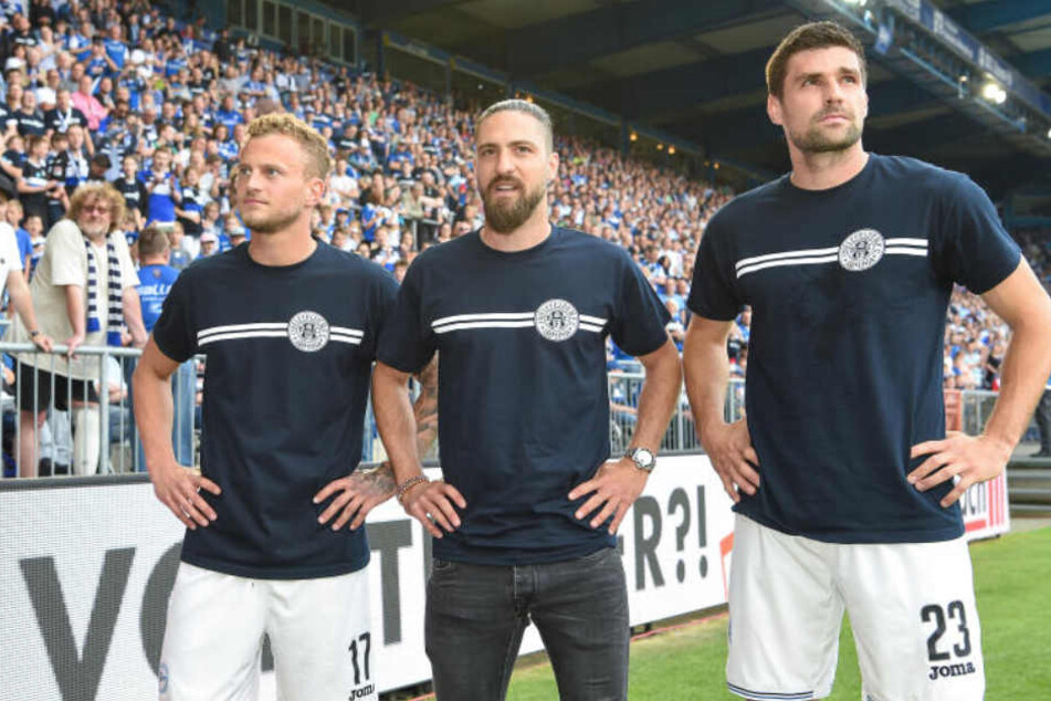 Florian Dick (rechts) blickt positiv in die Zukunft. Neben ihm mussten auch Christoph Hemlein (links) und David Ulm (Mitte) den DSC verlassen.