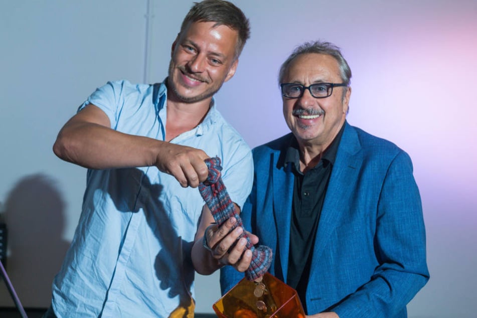Sammeln nun Geld für das TJG: Star-Schauspieler Wolfgang Stumph (70) und Tom Wlaschiha (43).