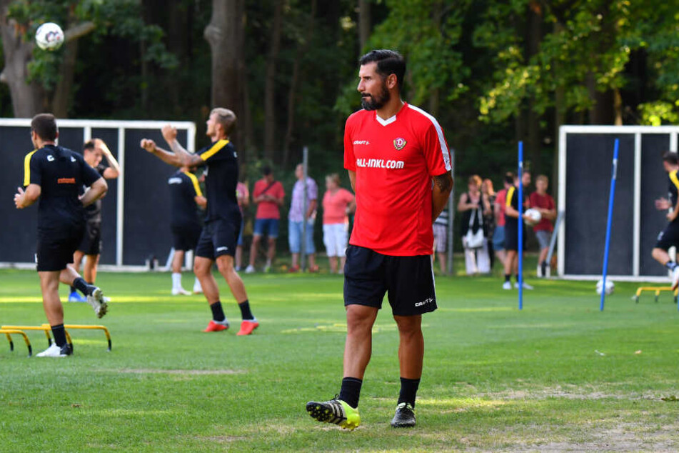 Am Donnerstag leitete Fiel das erste Training des Profi-Teams von Dynamo.