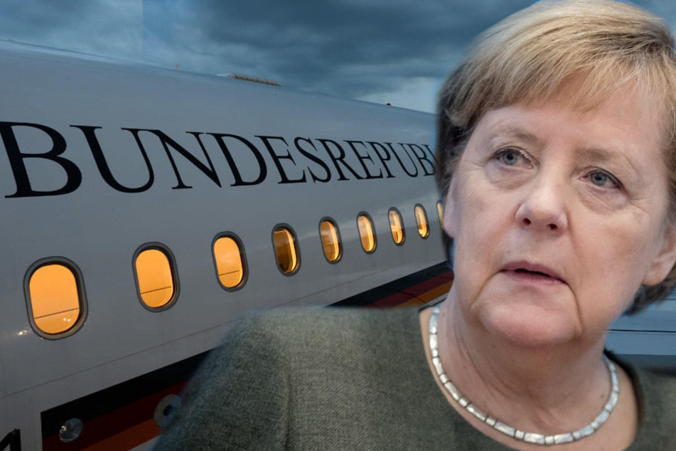 Angela Merkels Regierungsflieger musste umkehren. (Bildmontage)
