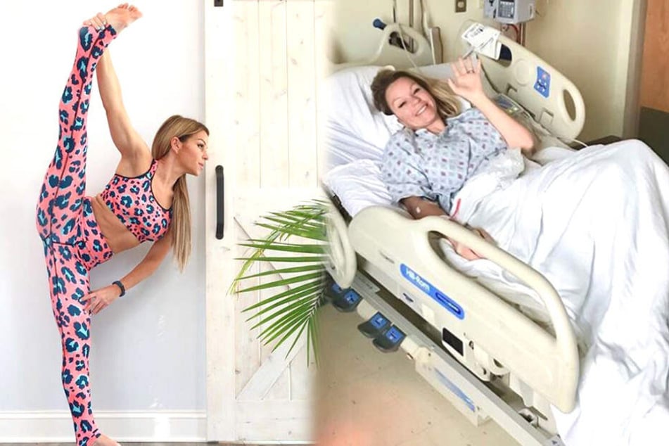 Rebbeca Leigh (40) spürte Schwindel und Kopfschmerzen nach einer Yoga-Übung.