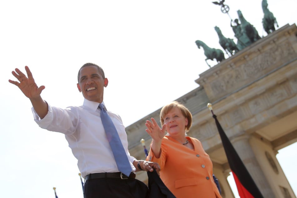 Obama und Merkel vor dem Brandenburger Tor im Juni 2013.