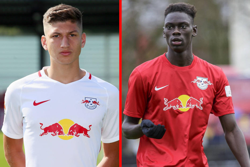 Vitaly Janelt (l.) und Idrissa Toure wurden vom DFB suspendiert und aus der Jugendakademie von RB rausgeschmissen.