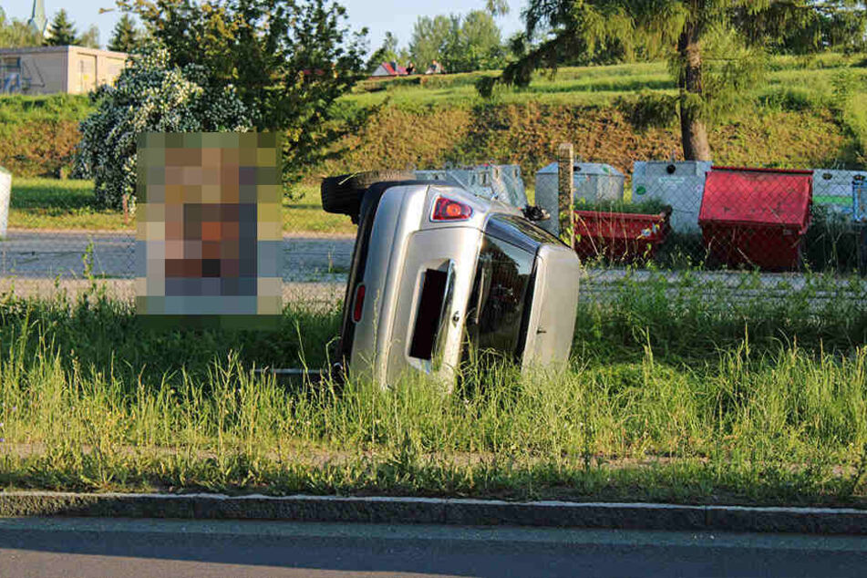 Der Mini blieb auf der Seite liegen.