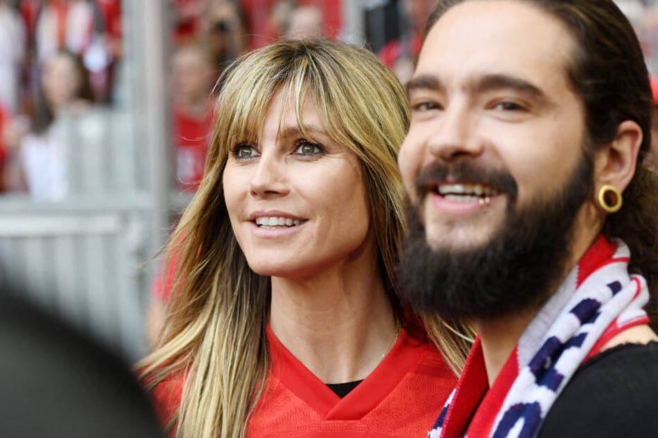 Heidi Klum und Tom Kaulitz beim Showdown am letzten Spieltag in der Allianz Arena in München.