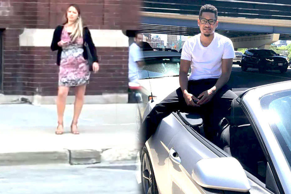Corvontae Davis (rechts) ist stolzer Ford-Mustang-Besitzer. Das wusste die unbekannte Frau (links) jedoch nicht oder wollte sie nicht wahrhaben.