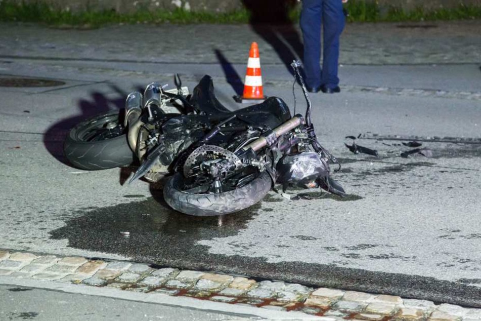 An der Yamaha entstand Totalschaden.