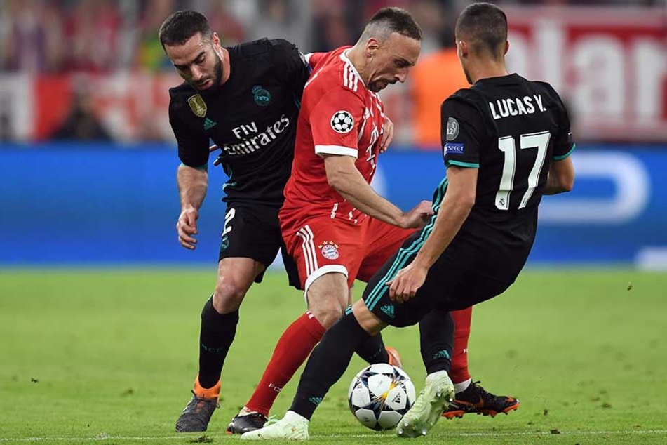 Frank Ribery (Mitte) machte ein Riesen-Spiel, konnte sich aber nicht mit einem Treffer belohnen.
