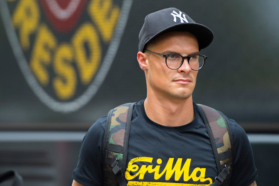 Grimmiger Blick! Philip Heise wäre wohl lieber in England als mit Dynamo in Bad Gögging.
