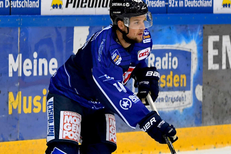 Steve Hanusch galt als eine wichtige Verpflichtung für die Dresdner Abwehr. Mit seiner Erfahrung sollte er die Eislöwen führen. Jetzt droht ihm eine lange Zwangspause.