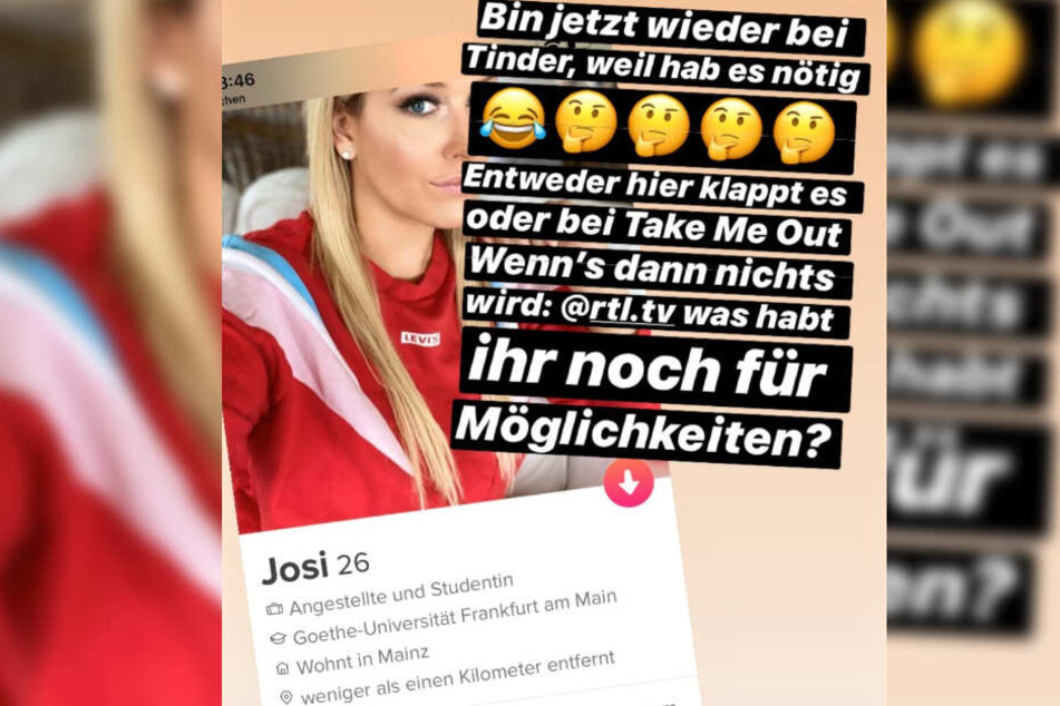 Wie die 26-Jährige auf Instagram ebenfalls mitteilte, hat sie sich wieder bei Tinder angemeldet.