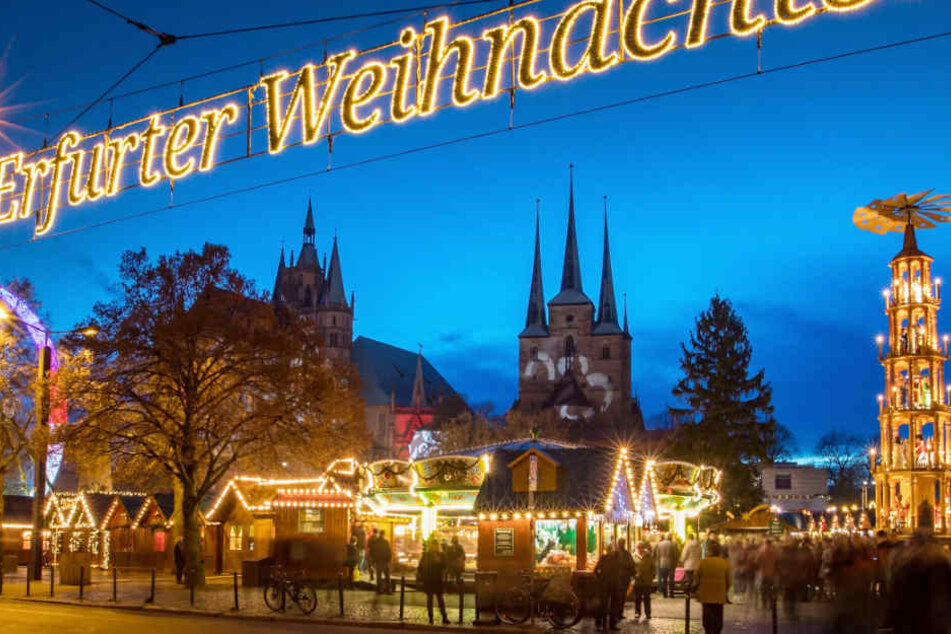 Rund 200.000 Menschen weniger zählte der diesjährige Weihnachtsmarkt in Erfurt.