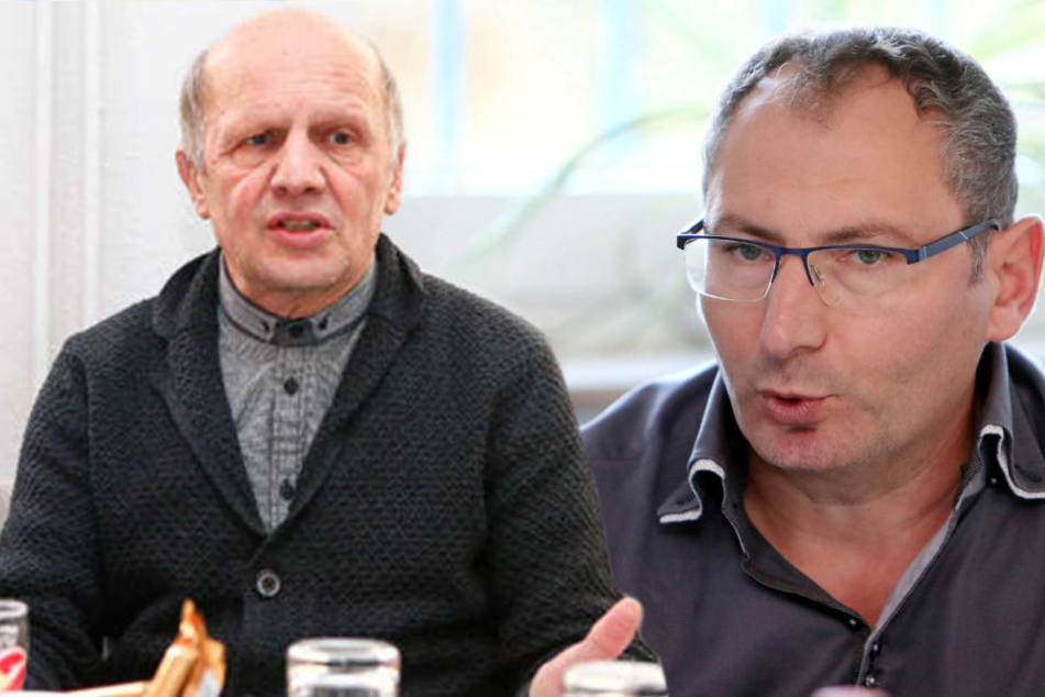 Werden in diesem Leben wohl keine Freunde mehr: Ex-Manager Wolf-Rüdiger Ziegenbalg (l.) und Lok-Präsident Thomas Löwe.