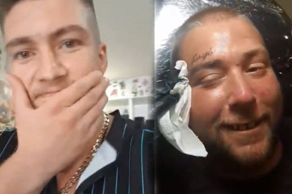 Fawzi (links) amüsiert sich: Liam wird wohl sein Leben lang den Namen des Iren tragen.