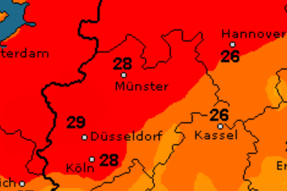 Am Montag wird es bis zu 28 Grad heiß.