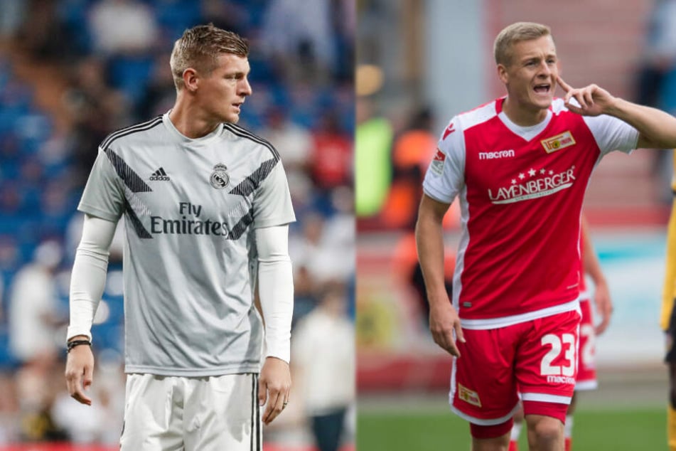 Während Toni Kroos (links) bei Real Madrid spielt, trägt Bruder Felix das Trikot von Union Berlin.