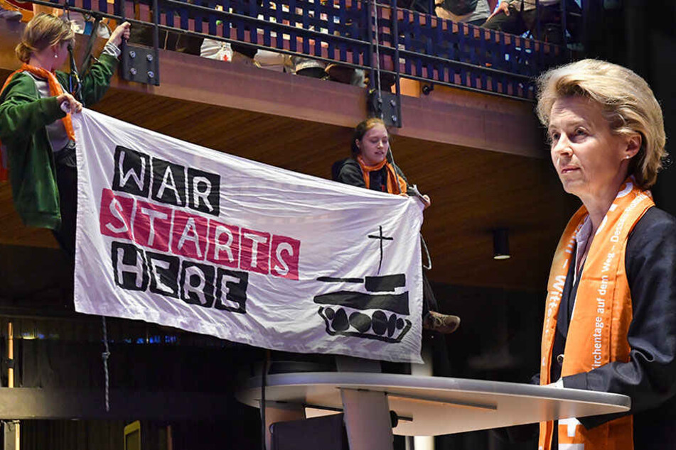 Ursula von der Leyen bewahrte die Fassung und ließ sich von den Gegnern nicht beeindrucken.