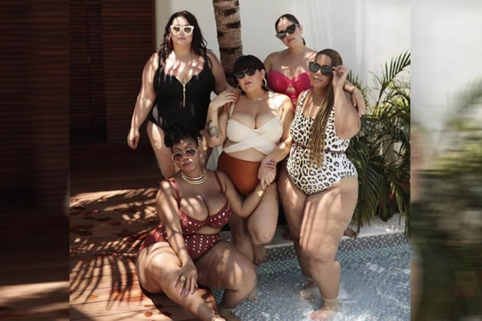 Nicolette Mason (Mi.) und die Plus-Size-Models zeigen, dass es keinen Grund gibt, weshalb Mode für füllige Frauen öde sein muss.