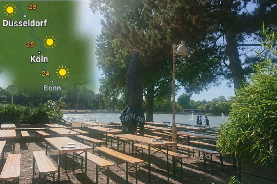 In den nächsten Tagen solltet Ihr am besten noch ein letztes Mal die Biergärten - wie hier am Aachener Weiher in Köln - nutzen.