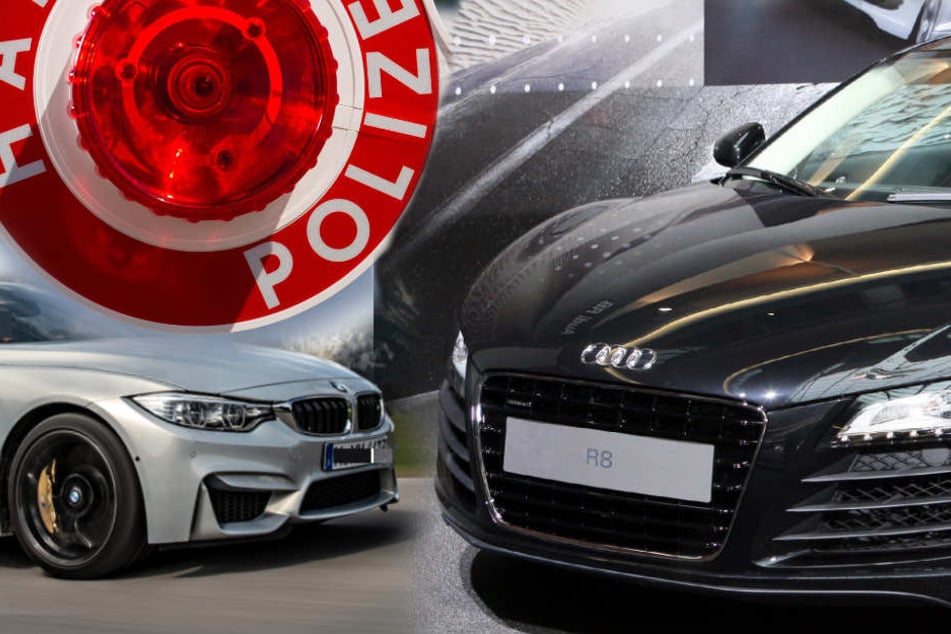 Die Ermittler stoppten einen Audi R8 und einen BMW M4 (Symbolbild).