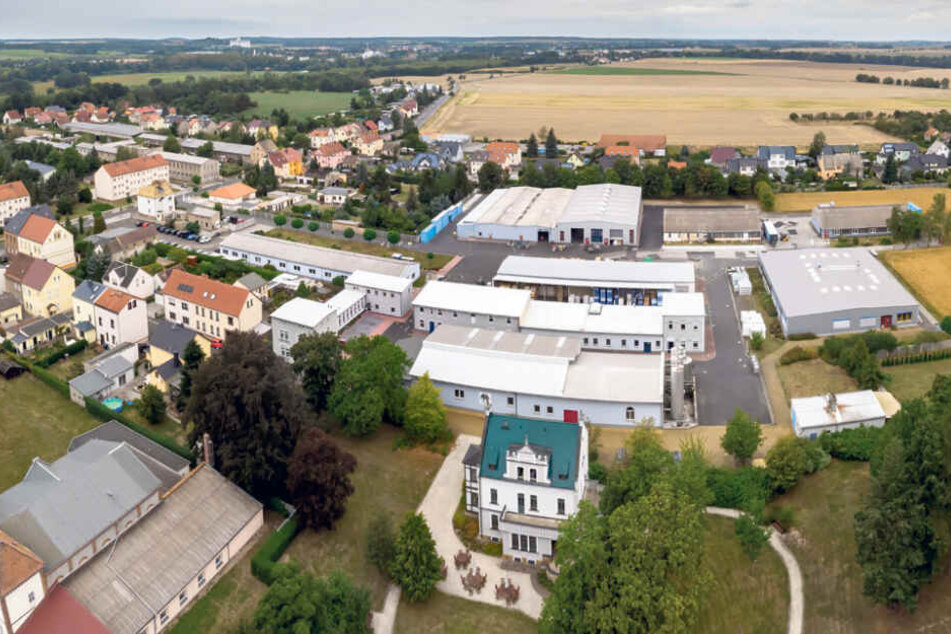 Ganz schön groß: das Gelände der Farbenfabrik im Grimmaer Ortsteil Nerchau.