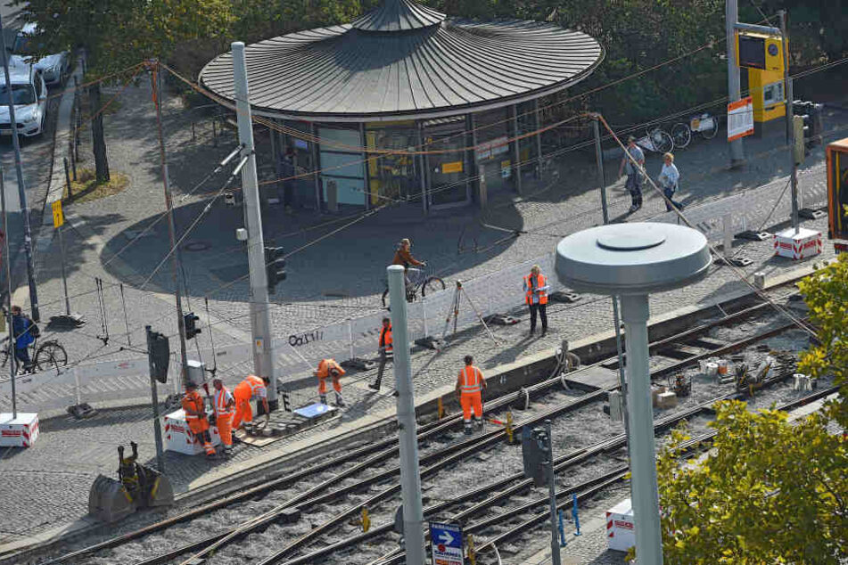 Am Albertplatz schlugen sich Ausländer und Deutsche.