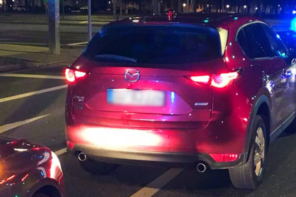 Der gestohlene Mazda wurde von der Polizei sichergestellt.