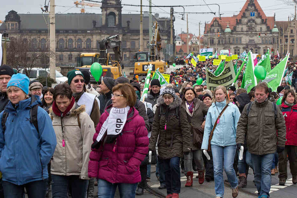 Am Mittwoch wollen in Dresden wieder Tausende Lehrer durch die Innenstadt ziehen. Ihr Ziel ist das Finanzministerium.