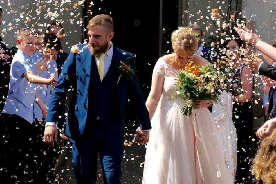 Jordan (30) und Daniel Bradbury (31) auf ihrer Traumhochzeit.