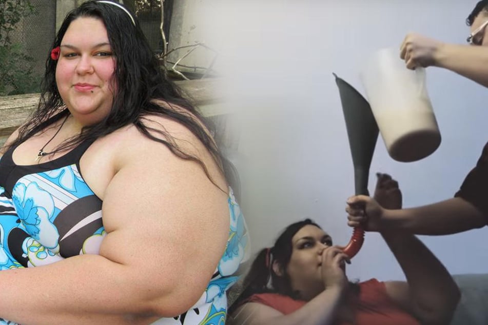 Monica ließ sich sogar mit einem Trichter füttern, um zuzunehmen.