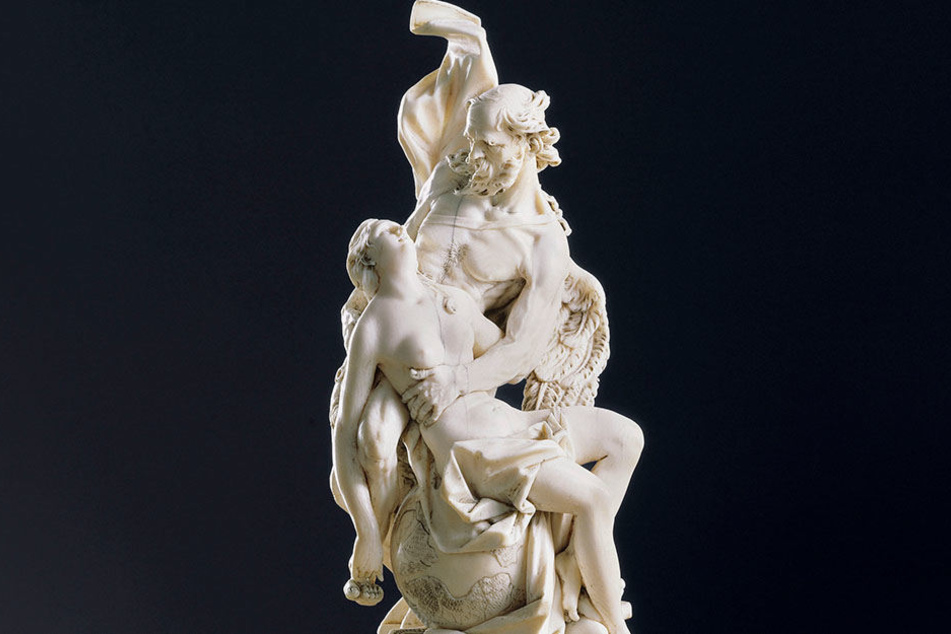 Ein Werk von Ludwig Lücke aus dem Jahr 1736 mit Namen "Die Zeit hebt die gesunkene Kunst".