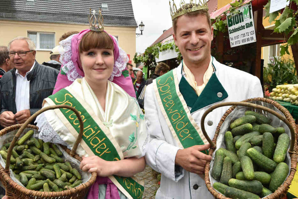 Das Gurkenkönigspaar aus dem Jahr 2017.