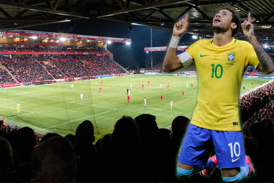 Im Stadion An der Alten Försterei von Union Berlin wird das brasilianische Nationalteam trainieren. (Bildmontage)