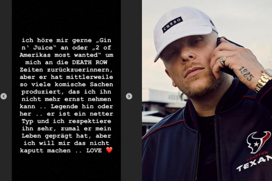 Bonez MC hat ein klares Statement bei Instagram gepostet.