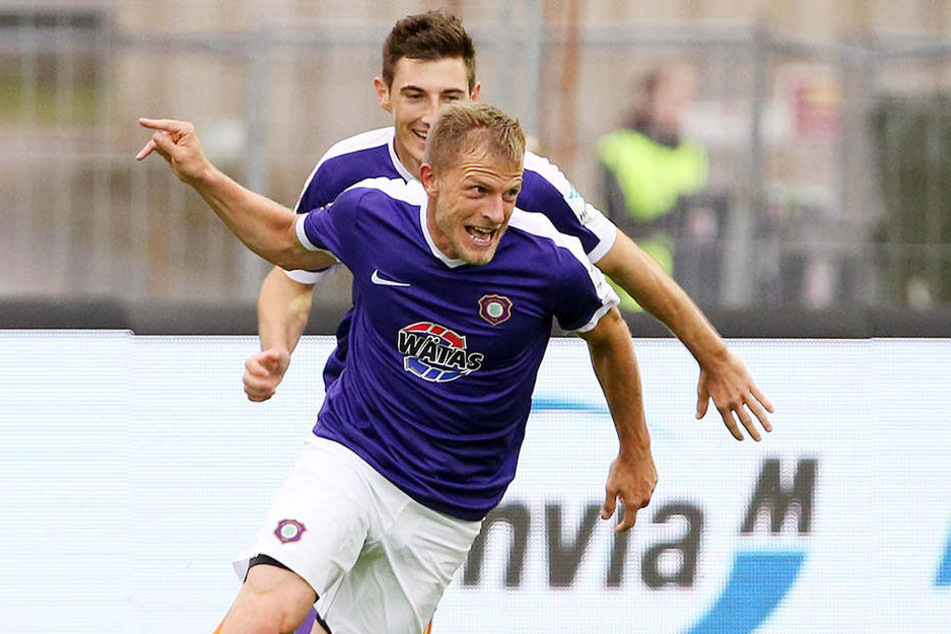 Nicky Adler schoss am Freitag das 1:0 für Aue.