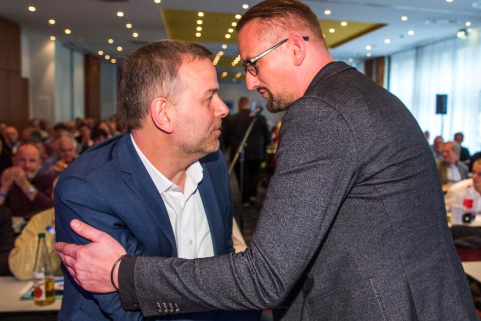 Zwischen Leif-Erik Holm (l) und Co-Sprecher Dennis Augustin kriselte es schon länger.