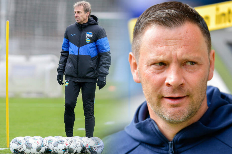 Pal Dardai (r.) trainierte viereinhalb Jahre Hertha BSC. Inzwischen steht Jürgen Klinsmann (l.) an der Seitenlinie. (Bildmontage)