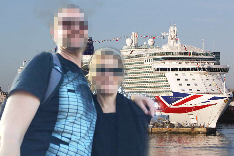 Natasha mit ihrem Mann in einem Urlaub. Am Donnerstag sprang sie von einem Luxusliner in den Tod.