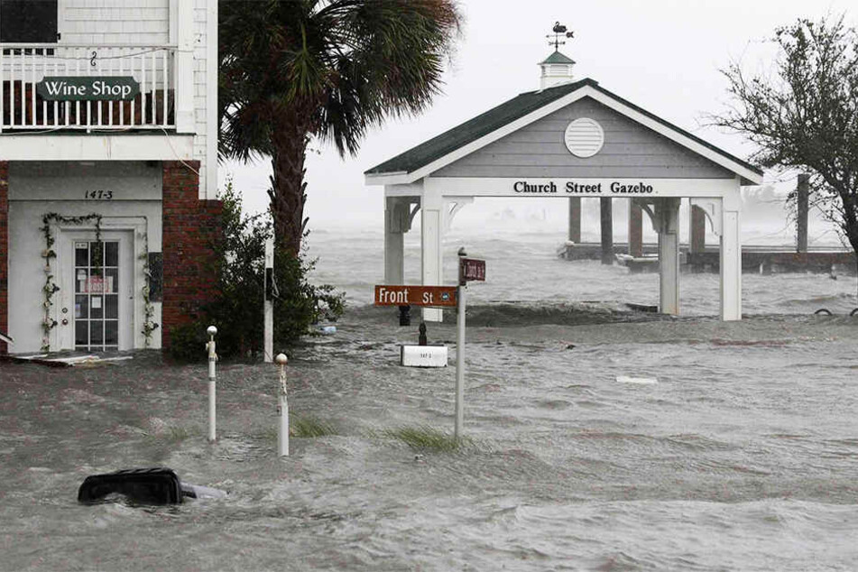 Die Innenstadt von Swansboro (North Carolina) fiel den Wassermassen zum Opfer.