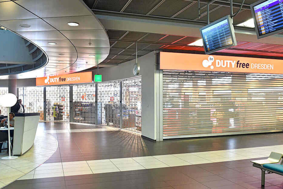 Der Duty-free-Shop am Dresdner Flughafen vor der Eröffnung.